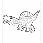 דינוזאור חמוד וקטנטן – לפעילות צביעה מהנה