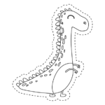 דינוזאור מקסים ואמיץ – הורדה וצביעה