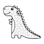 דינוזאור קריר וקטן – לצביעה אונליין