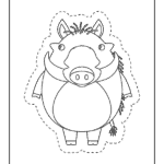 חזיר ראמו קריר וקטן – לצביעה והדפסה
