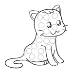 חתול מקסים ומקסים – לצביעה והדפסה